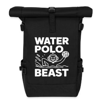 Lustiges Geschenk für Wasserball-Biest - Rolltop Rucksack - Schwarz - Vorne