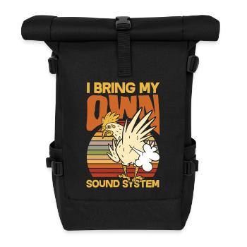 Public Fart Funny Inappropriate - Roll Top Backpack - black - Front
