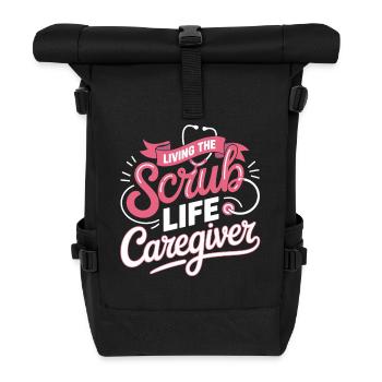 Devise du soignant Scrub Life - Sac à dos roll top - noir - Devant