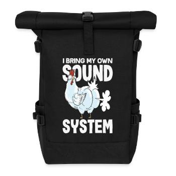 Public Fart Funny Inappropriate - Roll Top Backpack - black - Front
