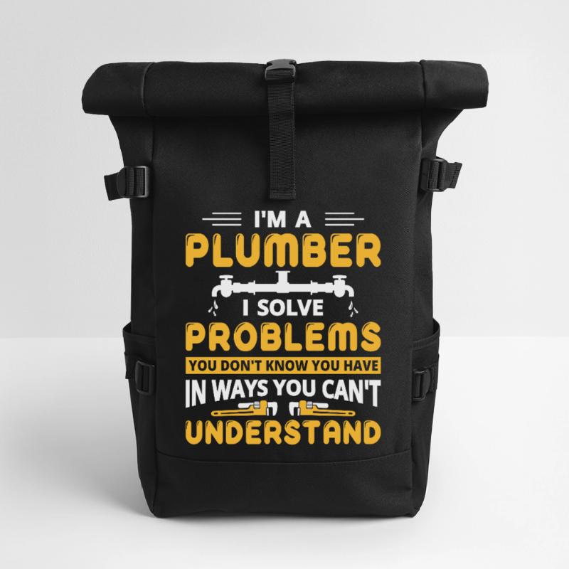Heating Engineer Heating Construction Plumber Plumber Roll Top Backpack