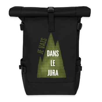 Je Vais Dans Le Jura - La Montagne Verte - Sac à dos roll top - noir - Devant