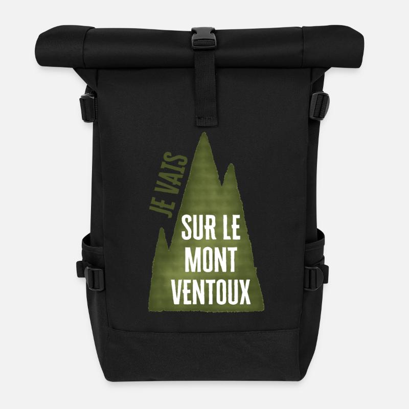 Ich gehe zum Mont Ventoux - Rolltop Rucksack - Schwarz