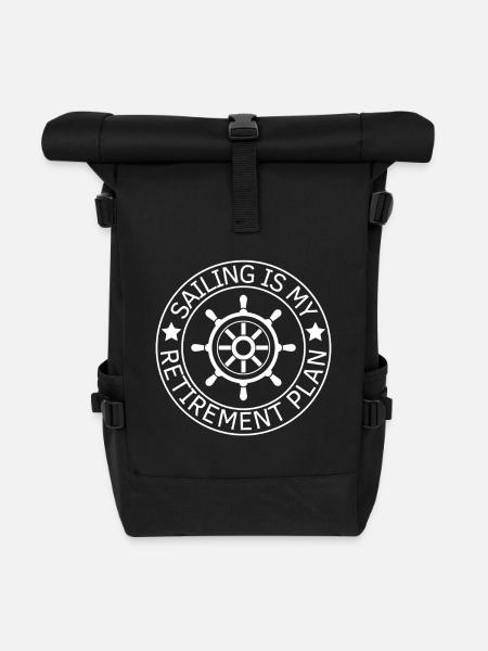 Sailing Retirement Plan Quote - Rolltop Rucksack - Schwarz