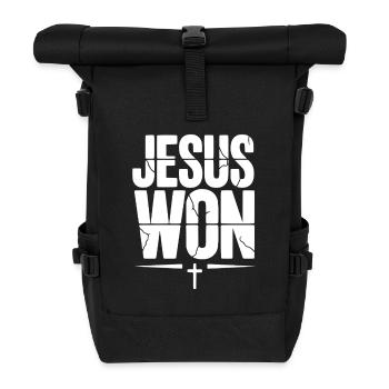 Jésus a gagné - Sac à dos roll top - noir - Devant