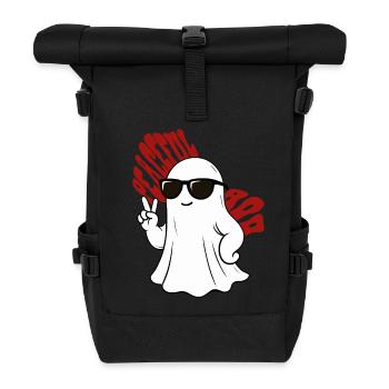 Casual Ghost with Sunglasses - Roll Top Backpack - black - Front