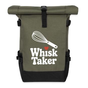 Schneebesen Taker - Rolltop Rucksack - Olive/Schwarz - Vorne