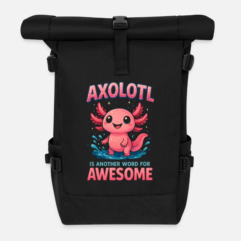 Axolotl - Sac à dos roll top - noir