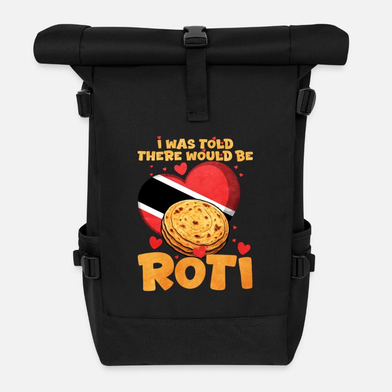 Trinidad Und Tobago Roti - Rolltop Rucksack - Schwarz