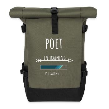 Poet Geschenk Beruf Ausbildung Dichter - Rolltop Rucksack - Olive/Schwarz - Vorne
