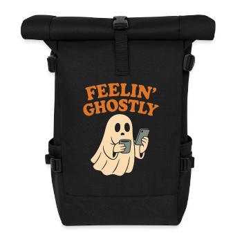 Felling Ghostly Design with Smartphone - Roll Top Backpack - black - Front