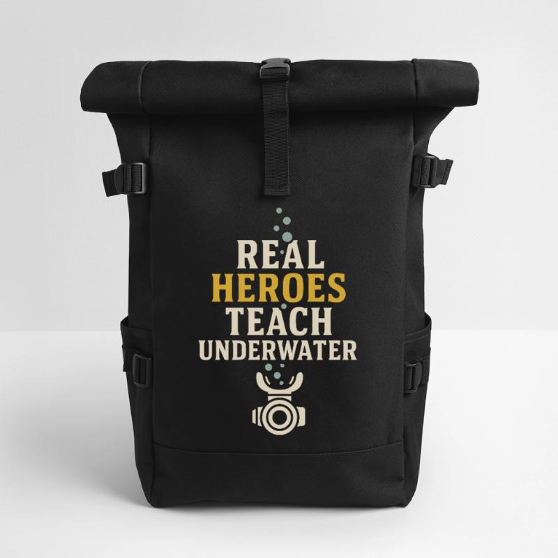 Scuba Instructor Dive Crew Pride Teaching Roll Top Backpack