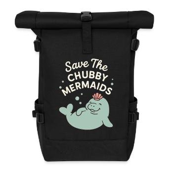 Lamantin passionné bœuf de mer amateur de salade d’amour - Sac à dos roll top - noir - Devant