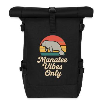 Lamantin passionné bœuf de mer amateur de salade d’amour - Sac à dos roll top - noir - Devant