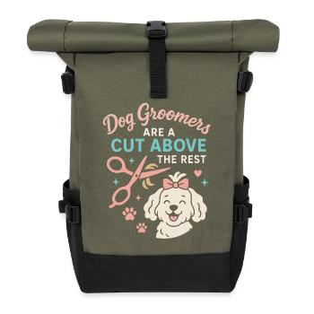 The best mechanics have beards - Roll Top Backpack - olive/black - Front