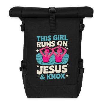 Synchronschwimmen Kunstschwimmen Wassersport - Rolltop Rucksack - Schwarz - Vorne