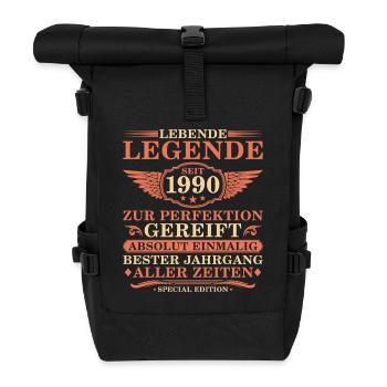 35e anniversaire Année millésime 1990 - Sac à dos roll top - noir - Devant