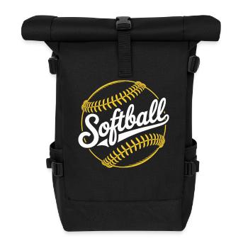 Softball - Rolltop Rucksack - Schwarz - Vorne