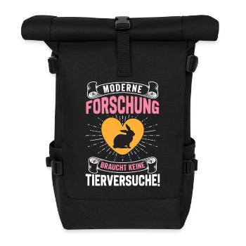 Animal welfare MODERN RESEARCH DOES NOT NEED - Roll Top Backpack - black - Front
