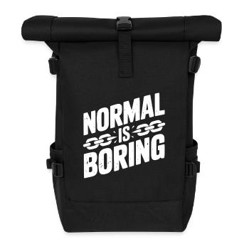 Normal ist langweilig - Rolltop Rucksack - Schwarz - Vorne