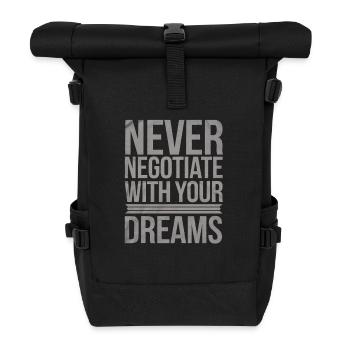 Conception de citation de poursuite de rêve inspirante - Sac à dos roll top - noir - Devant