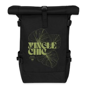 Jungle Leaf Adventure Design - Roll Top Backpack - black - Front