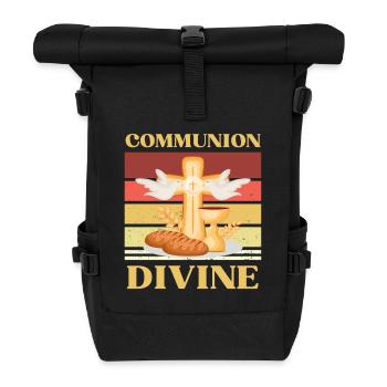 DIVINE COMMUNION - FIRST COMMUNION - Roll Top Backpack - black - Front