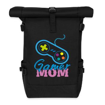 Gamer Mom - Roll Top Backpack - black - Front