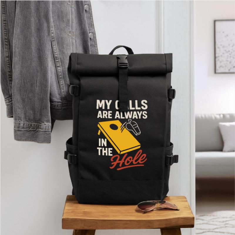 Cornhole Refere Official Referee Roll Top Backpack