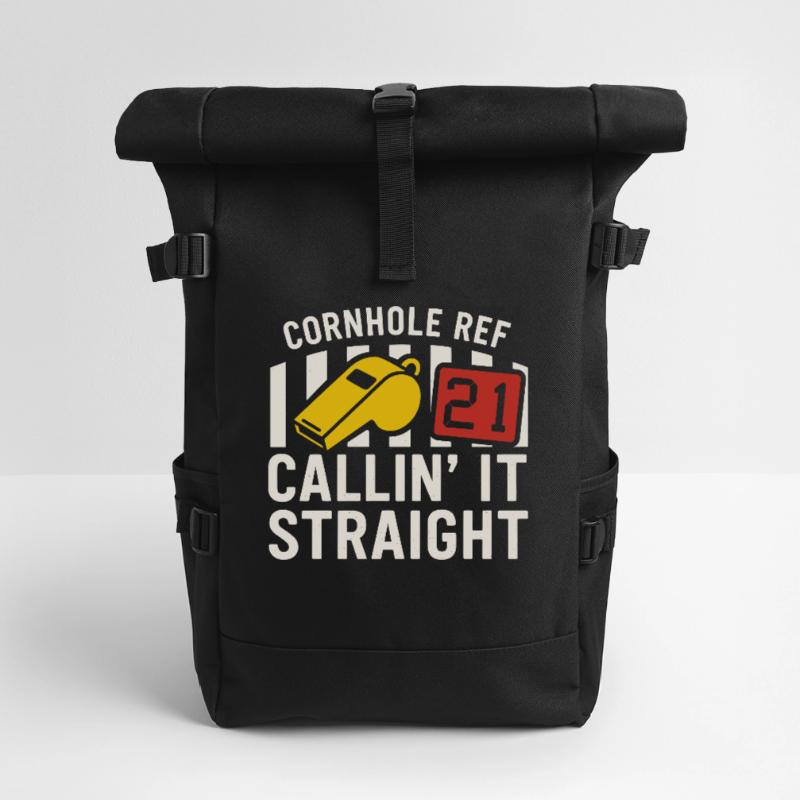 Cornhole Refere Official Referee Roll Top Backpack