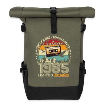 Cassette du 40e anniversaire, octobre 1985 - Sac à dos roll top - olive/noir - Devant