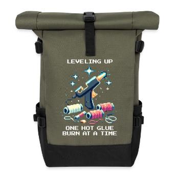 Level Up: Hot Glue Combustion | Cosplay - Roll Top Backpack - olive/black - Front