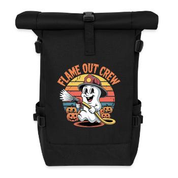 Flamme Out Crew Pompier Fantôme Halloween Rétro - Sac à dos roll top - noir - Devant