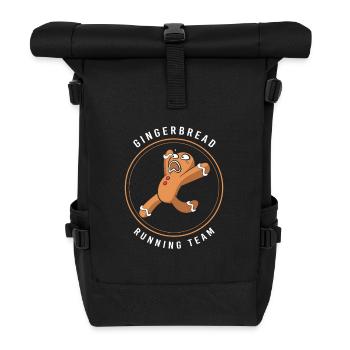Lebkuchen Weihnachten Lebkuchenmann Gingerbread - Rolltop Rucksack - Schwarz - Vorne
