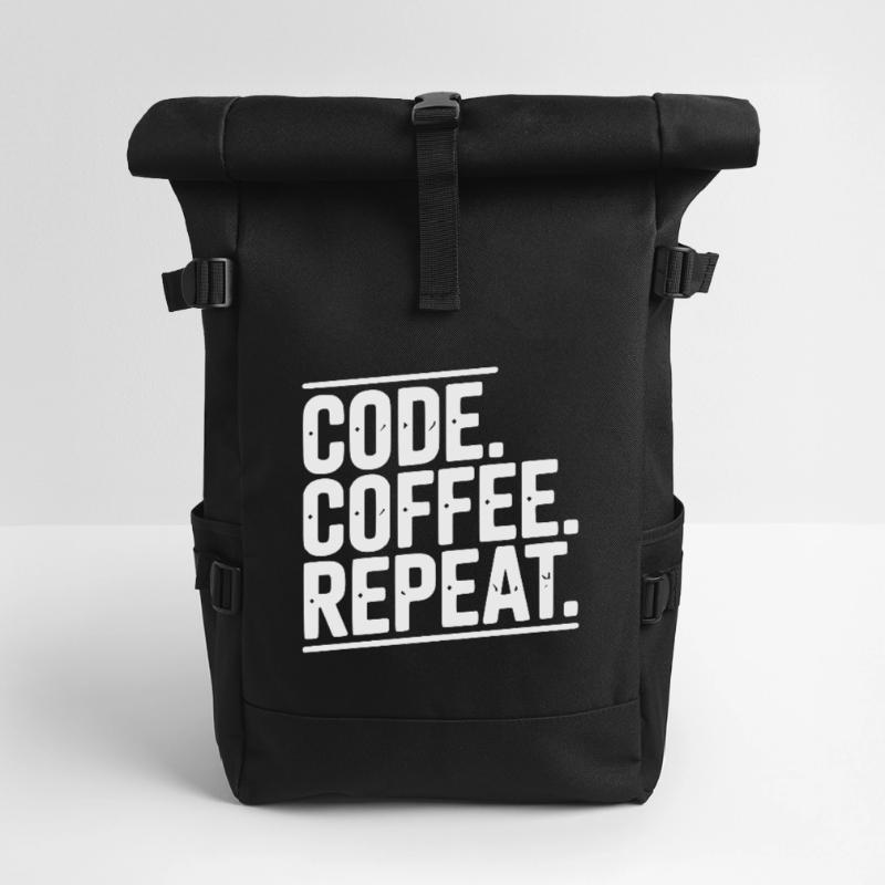 Code Coffee Repeat Sac à dos roll top