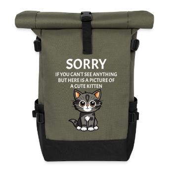 Festival live music sarcastic concert - Roll Top Backpack - olive/black - Front