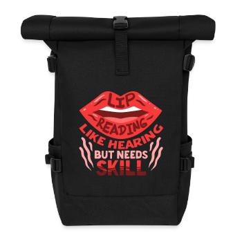 Deaf Deaf Hearing Impairment - Roll Top Backpack - black - Front