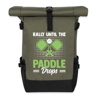 Outdoor Pickleball Player - Roll Top Backpack - olive/black - Front