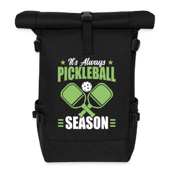 Tournoi de Pickleball Saison Paddleball - Sac à dos roll top - noir - Devant