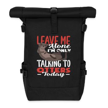 Seeotter Lass Mich In Ruhe - Rolltop Rucksack - Schwarz - Vorne