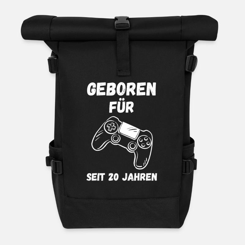 Born for gaming - Roll Top Backpack - black