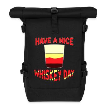 Whiskey Saying Whiskey Drinker Whiskey Lovers - Roll Top Backpack - black - Front