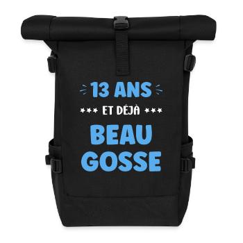 13 Jahre alt, schon gutaussehend - Rolltop Rucksack - Schwarz - Vorne