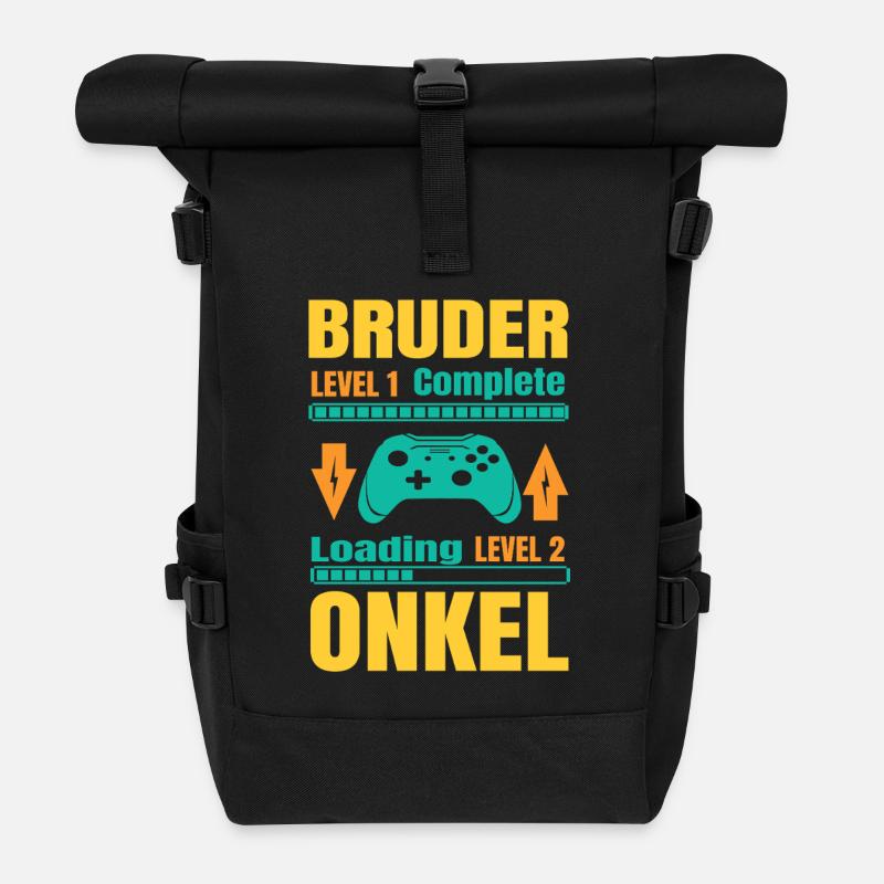 Ich Werde Onkel 2026 Laden Schwangerschaft Geburt - Rolltop Rucksack - Schwarz