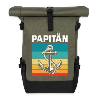 Futur Père PAPITAN Rétro Drôle - Sac à dos roll top - olive/noir - Devant