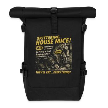 Skittering House Mice Movie Poster Halloween - Roll Top Backpack - black - Front