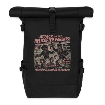 Helicopter parents attack movie poster Halloween - Roll Top Backpack - black - Front