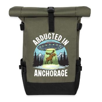 Kidnapped in Anchorage - Roll Top Backpack - olive/black - Front