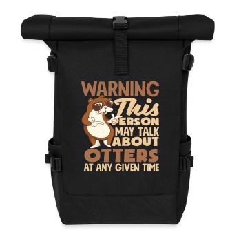 Seeotter-liebhaber-geschenk - Rolltop Rucksack - Schwarz - Vorne