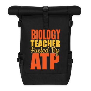 Biology Teacher Biologist Microbiology Biologist - Roll Top Backpack - black - Front
